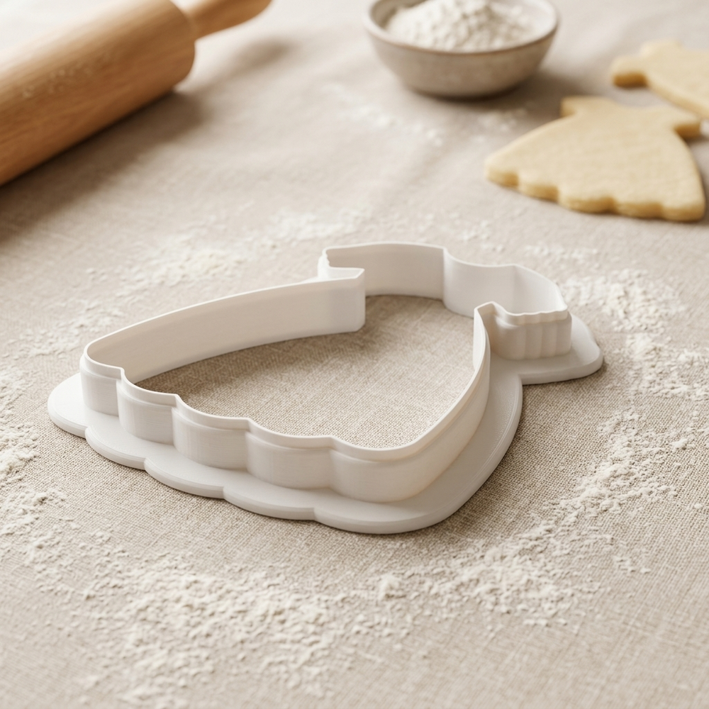 Christening Gown Cookie Cutter, 3D Printed Communion