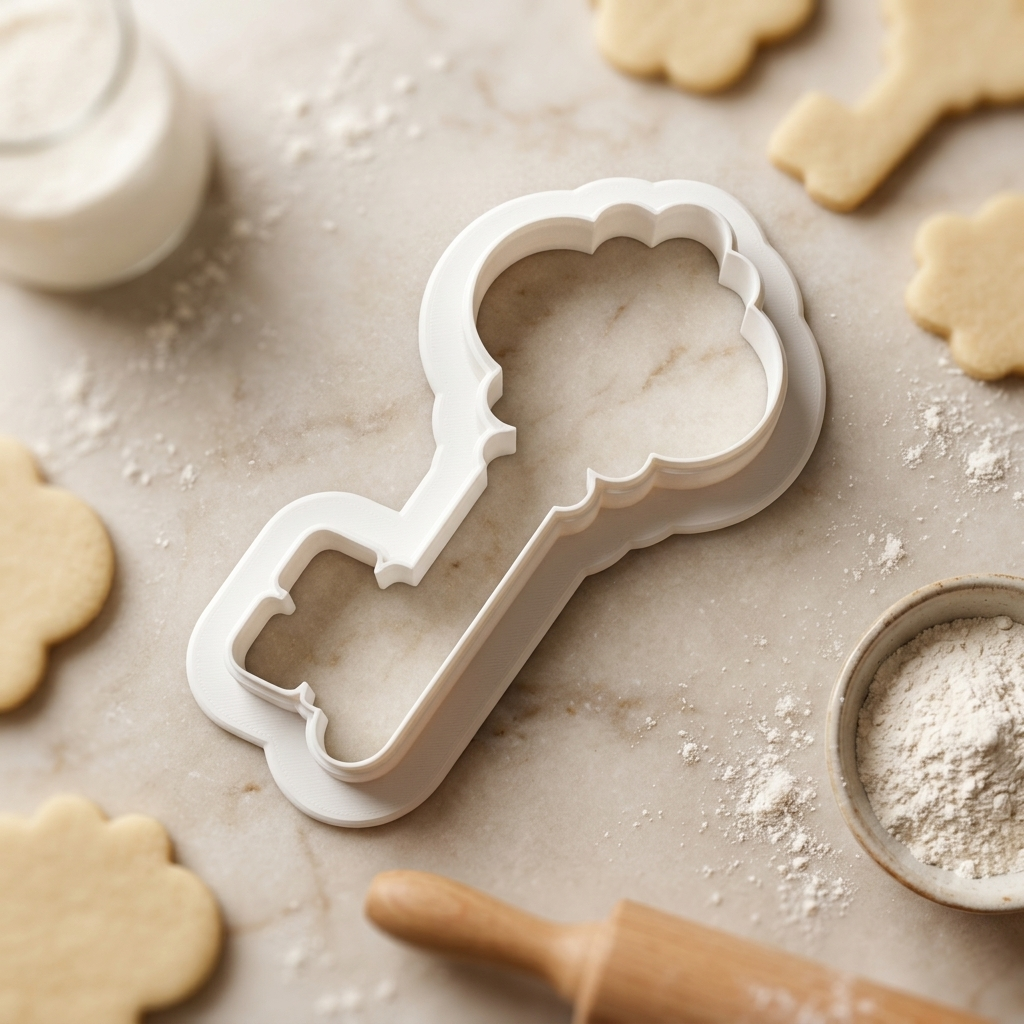 Skeleton Key Cookie Cutter, 3D Printed Gothic Wedding