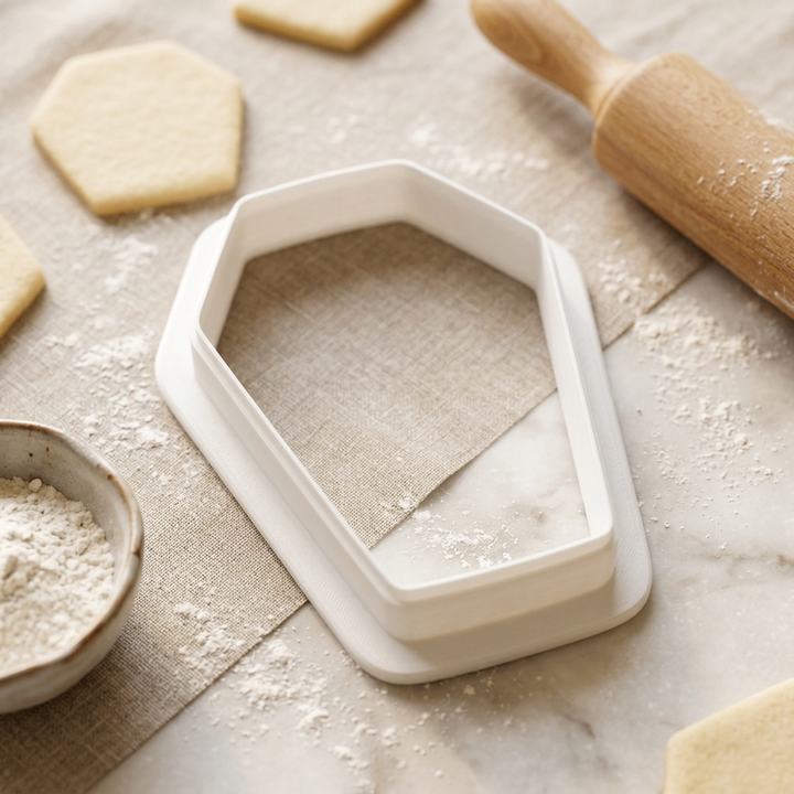 Coffin Cookie Cutter, 3D Printed Halloween Party