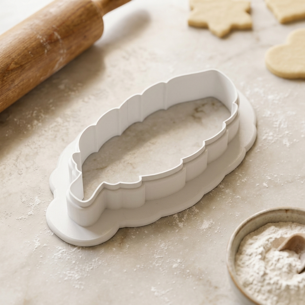 Turkey Feather Cookie Cutter, 3D Printed Fall Party