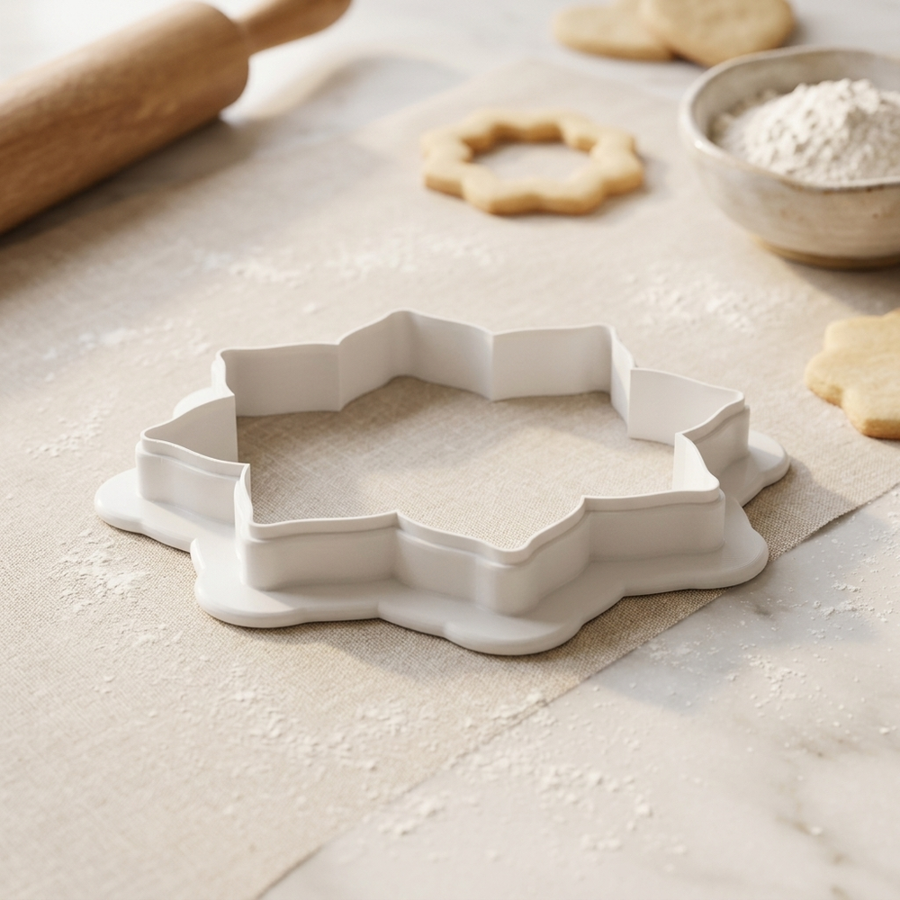 Rangoli Lotus Cookie Cutter, 3D Printed Diwali