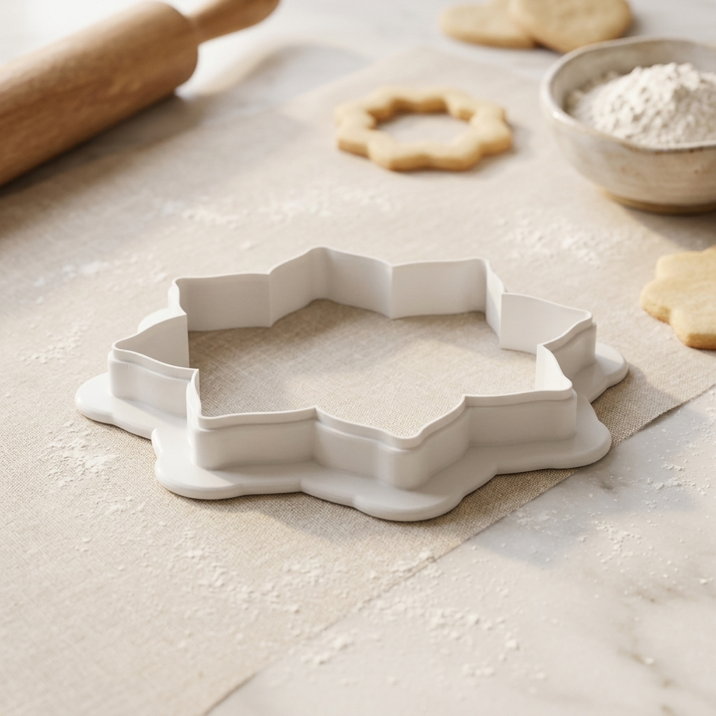 Rangoli Lotus Cookie Cutter, 3D Printed Diwali