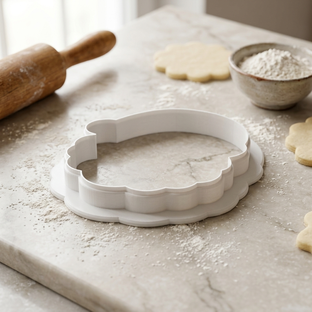 Santa Face Cookie Cutter, 3D Printed Christmas Party