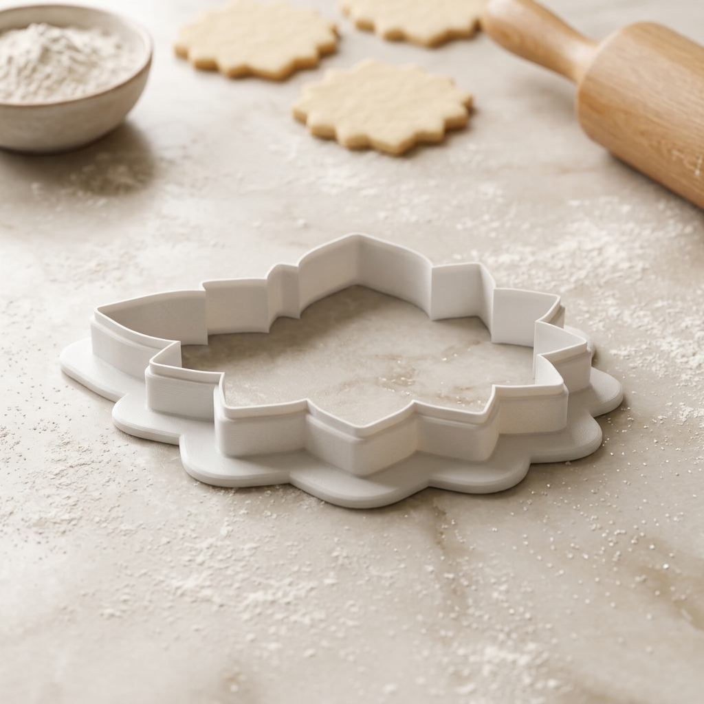 Poinsettia Cookie Cutter, 3D Printed Christmas Party