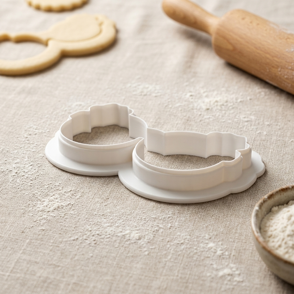 New Year Party Glasses Cookie Cutter, 3D Printed New Years Eve