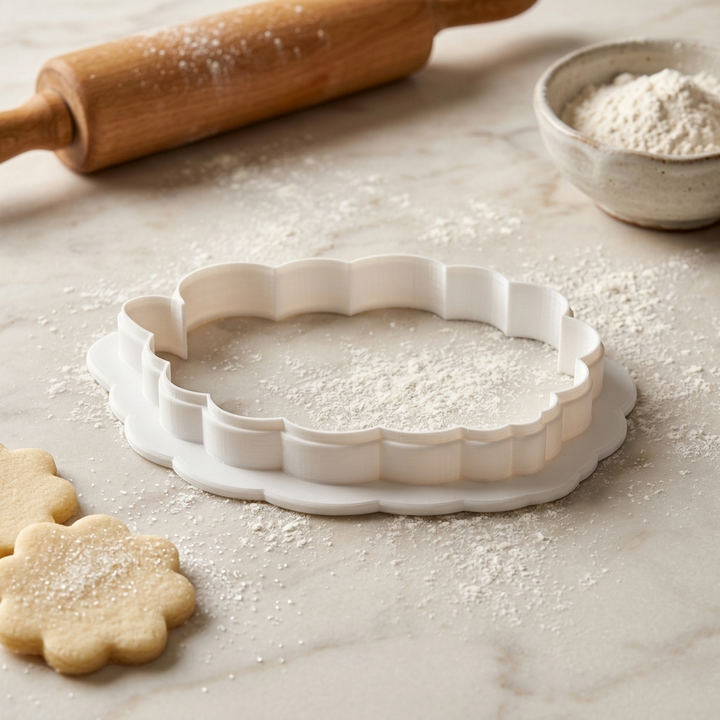 Frog Teacup Daisy Spoon Cookie Cutter, 3D Printed Animal Theme