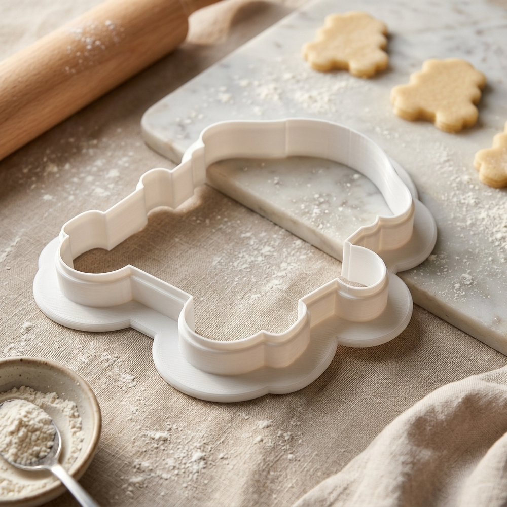 Mushroom Market Cart Cookie Cutter, 3D Printed Party Theme