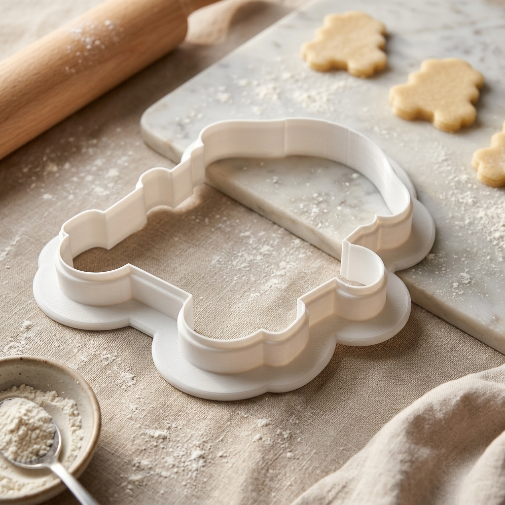 Mushroom Market Cart Cookie Cutter, 3D Printed Party Theme