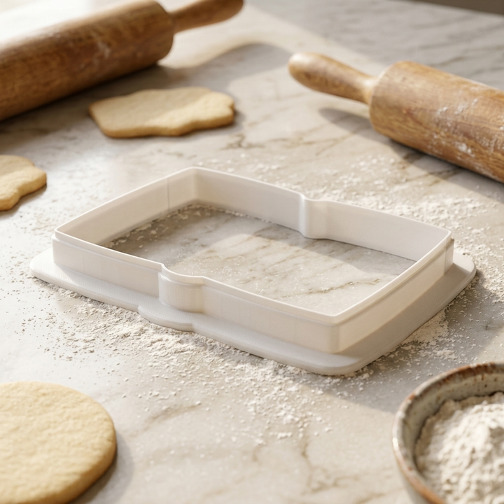 Open Journal Cookie Cutter, 3D Printed Book Lover
