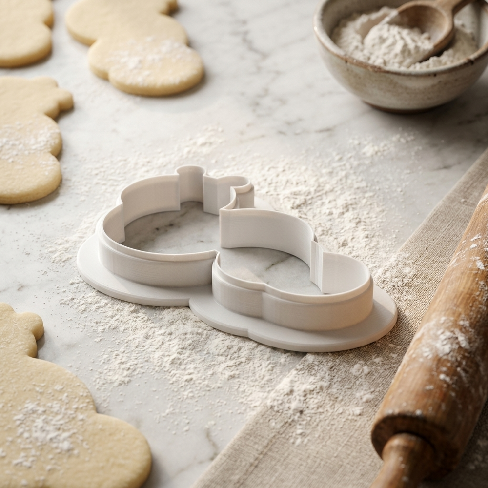 Bookworm Cookie Cutter, 3D Printed Book Lover