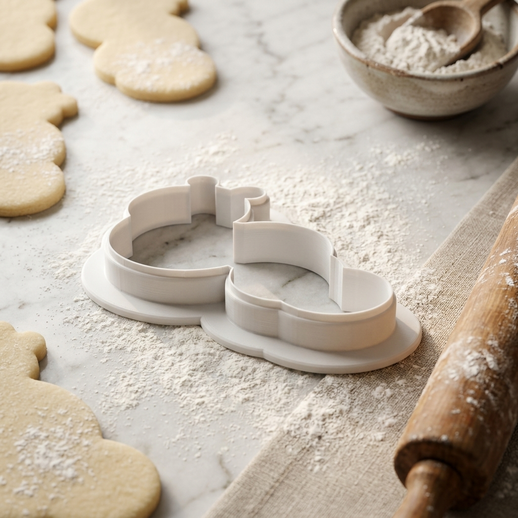 Bookworm Cookie Cutter, 3D Printed Book Lover