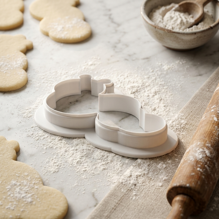 Bookworm Cookie Cutter, 3D Printed Book Lover