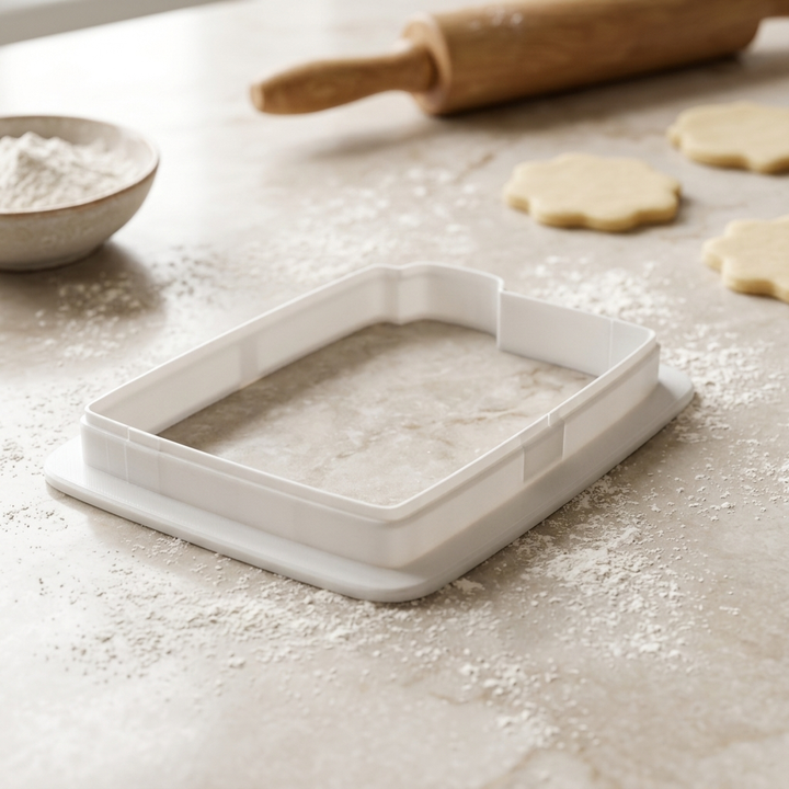 Library Card Cookie Cutter, 3D Printed Book Lover