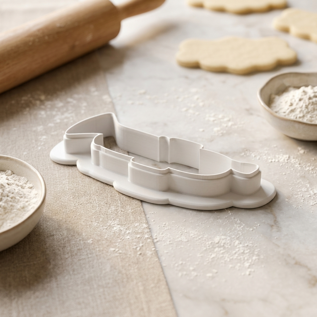 Trumpet Cookie Cutter, 3D Printed Music Party