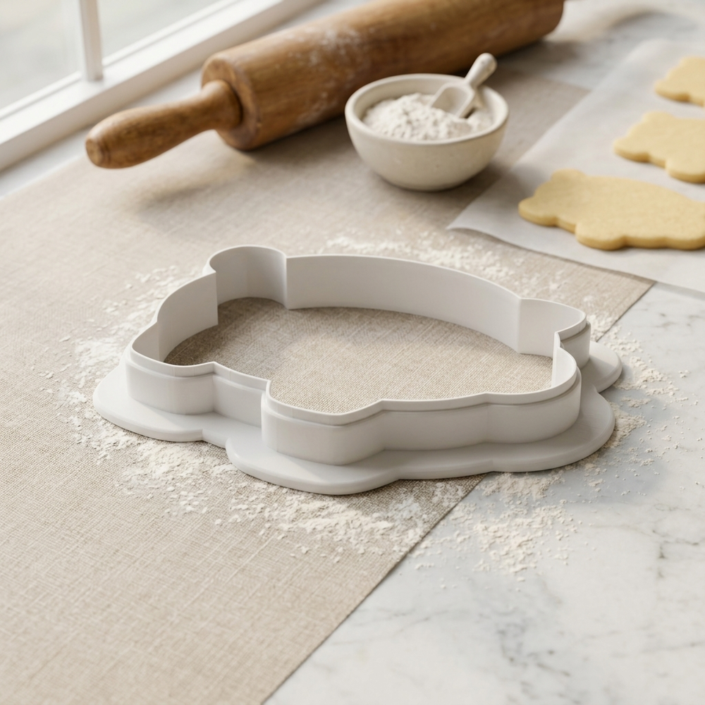 Pig Cookie Cutter, 3D Printed Farm Party