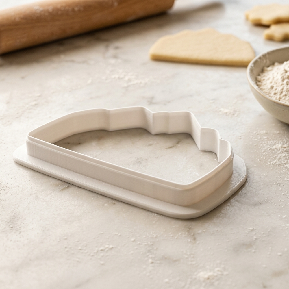 Mountain Scene Cookie Cutter, 3D Printed Travel Theme