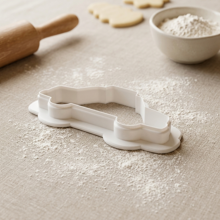 Police Car Cookie Cutter, 3D Printed Vehicle Party
