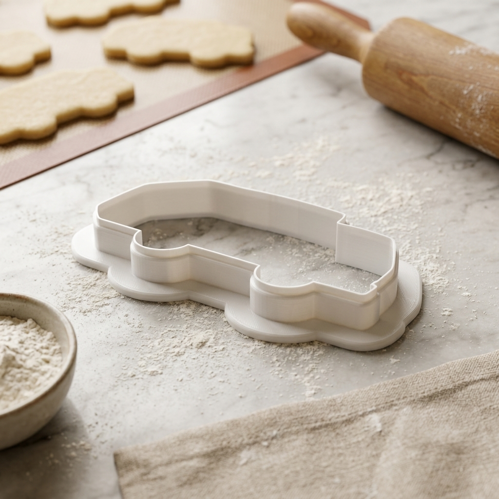 Garbage Truck Cookie Cutter, 3D Printed Vehicle Party