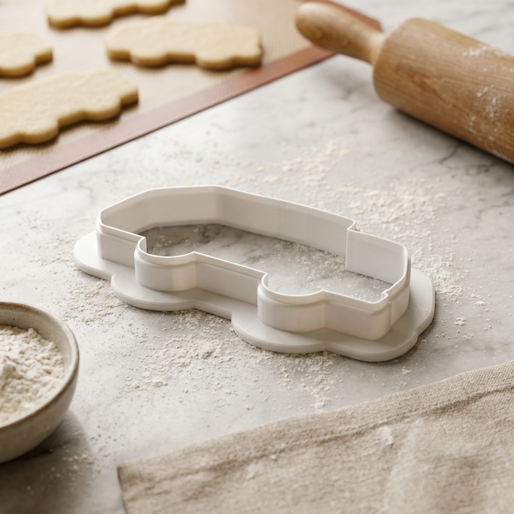 Garbage Truck Cookie Cutter, 3D Printed Vehicle Party