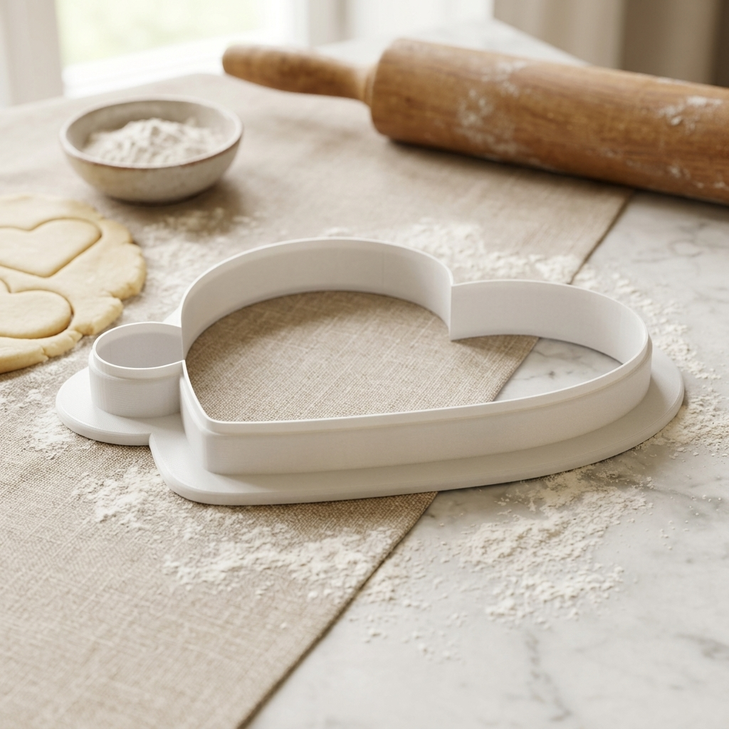 Heart Puzzle Piece Cookie Cutter, 3D Printed Valentine Favor