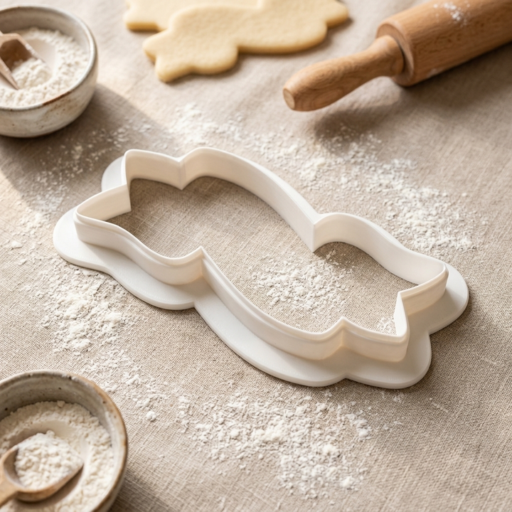Graduation Ribbon Banner Cookie Cutter, 3D Printed Grad Party