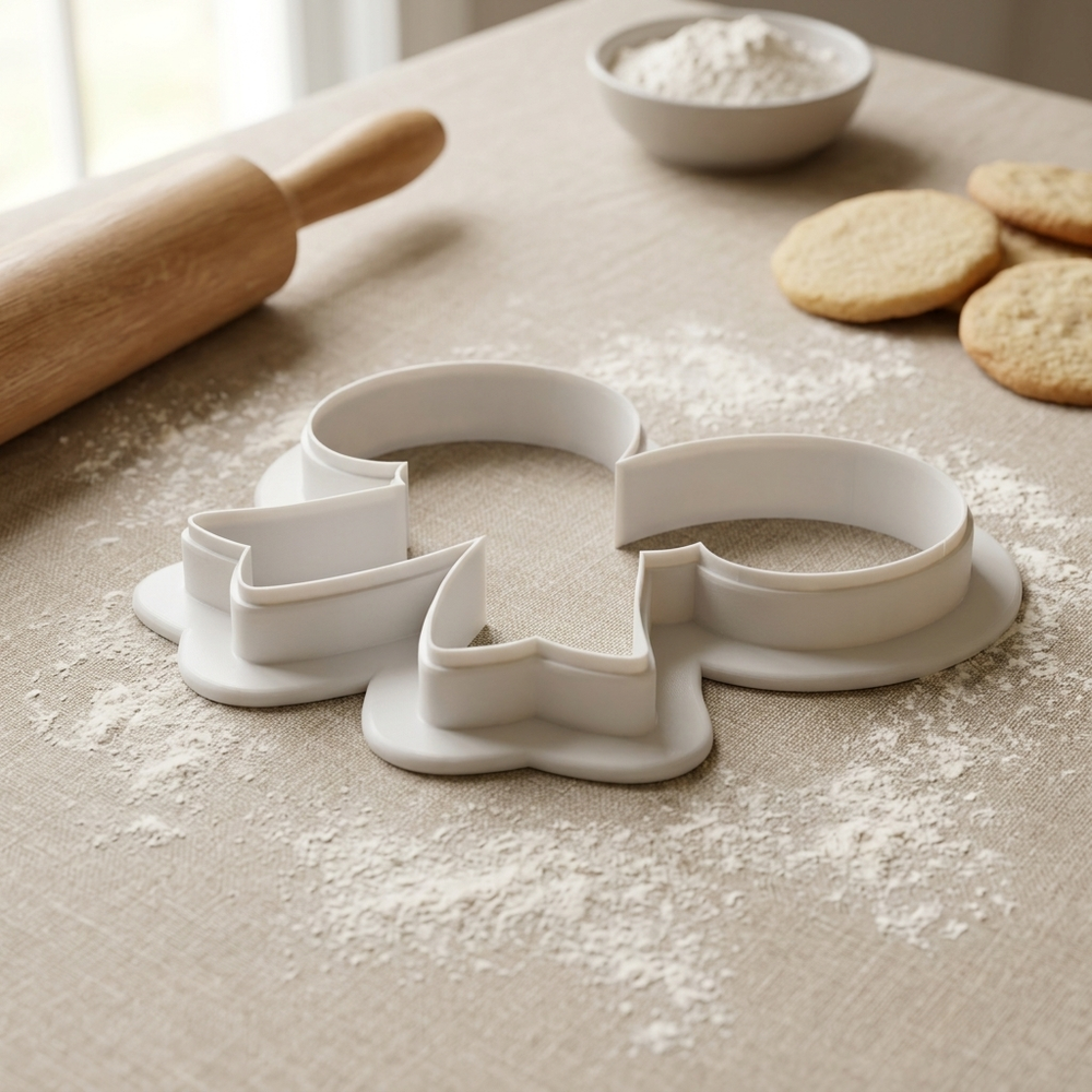 Candy Cane Bow Cookie Cutter, 3D Printed Christmas Party
