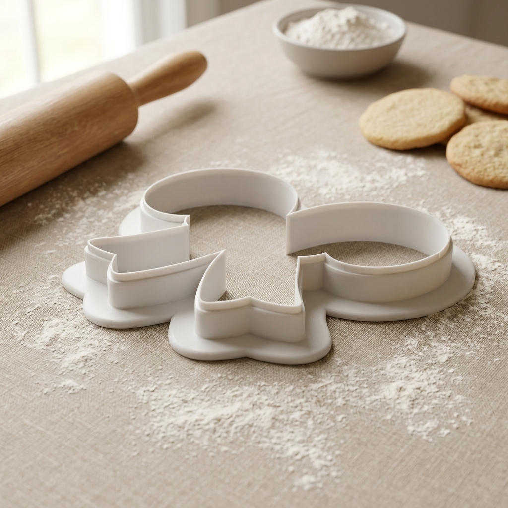 Candy Cane Bow Cookie Cutter, 3D Printed Christmas Party