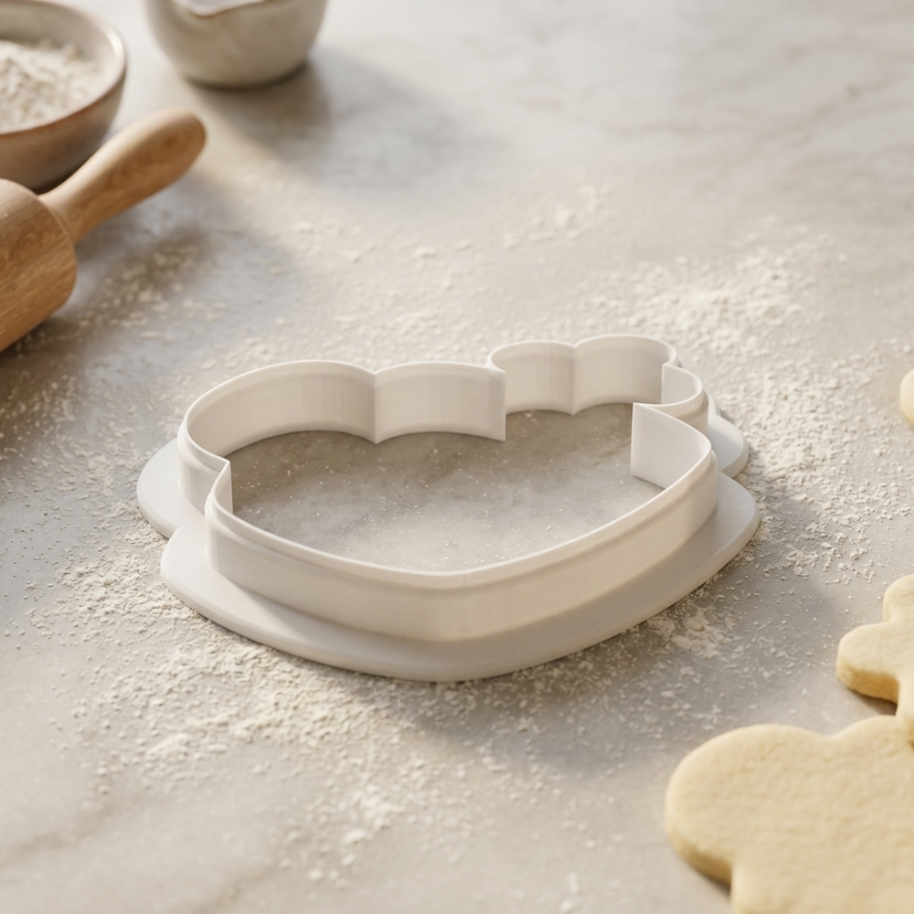 Irish Coffee Mug Cream Swirl Cookie Cutter, 3D Printed Kitchen Theme