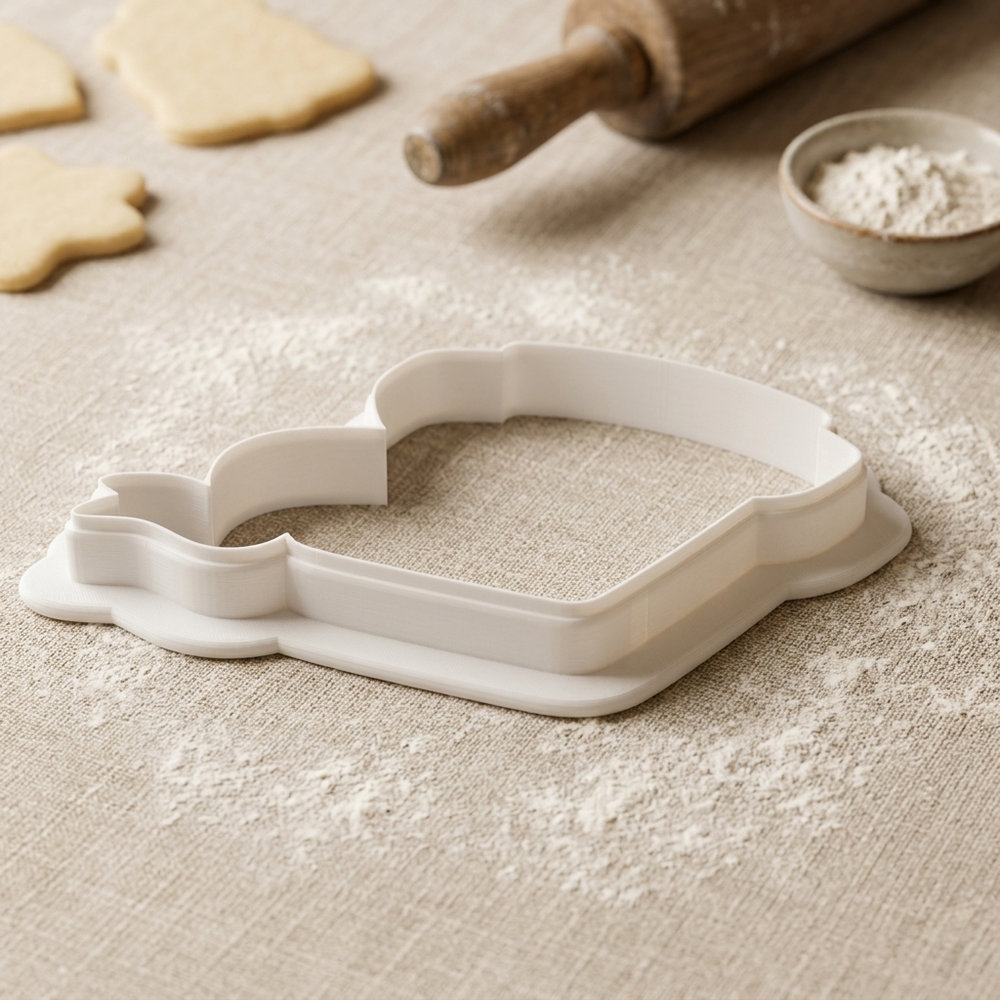 Book Embosser with Ribbon Cookie Cutter, 3D Printed Book Lover Theme