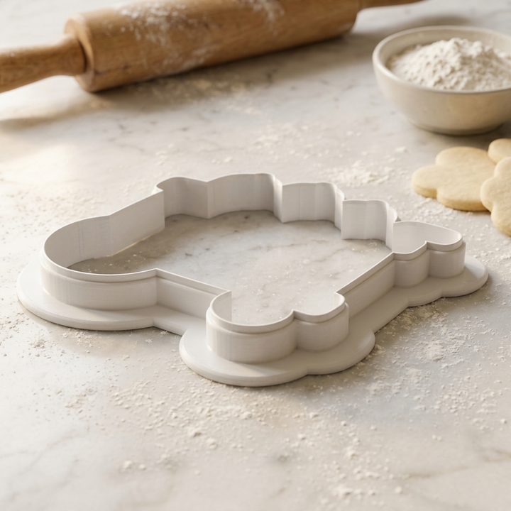 Parlor Dessert Trolley Rosette Cookie Cutter, 3D Printed Kitchen Theme