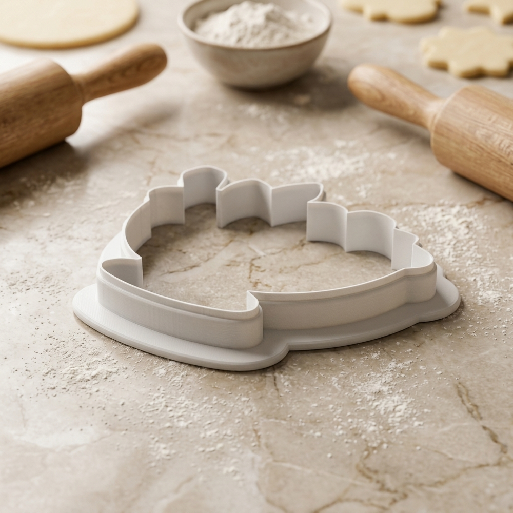Berry Bowl Jam Spoon Cookie Cutter, 3D Printed Garden Theme