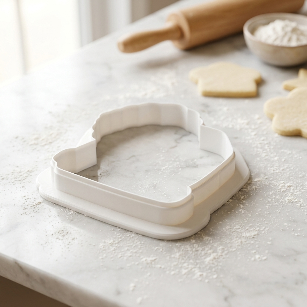 Rune Stone Scrying Mirror Cookie Cutter, 3D Printed Garden Theme