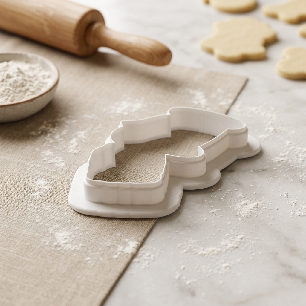 Florist Ribbon Spool Gift Tag Cookie Cutter, 3D Printed Wedding Theme