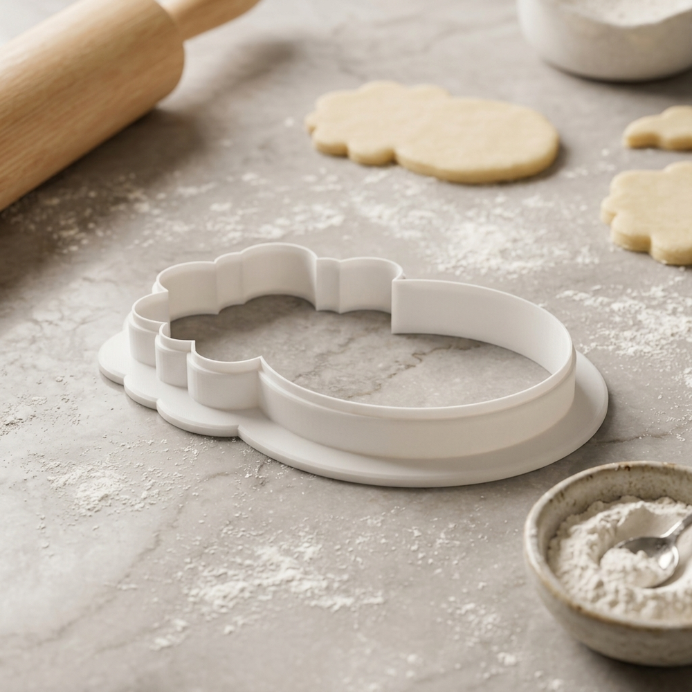 Calligraphy Paperweight Ink Blot Cookie Cutter, 3D Printed Maker Theme