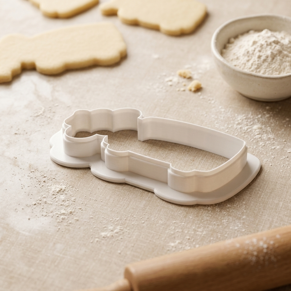 Vintage Radio Knob Sound Wave Cookie Cutter, 3D Printed Music Theme