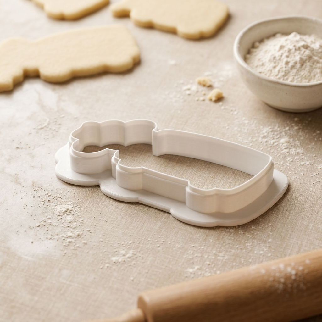 Vintage Radio Knob Sound Wave Cookie Cutter, 3D Printed Music Theme