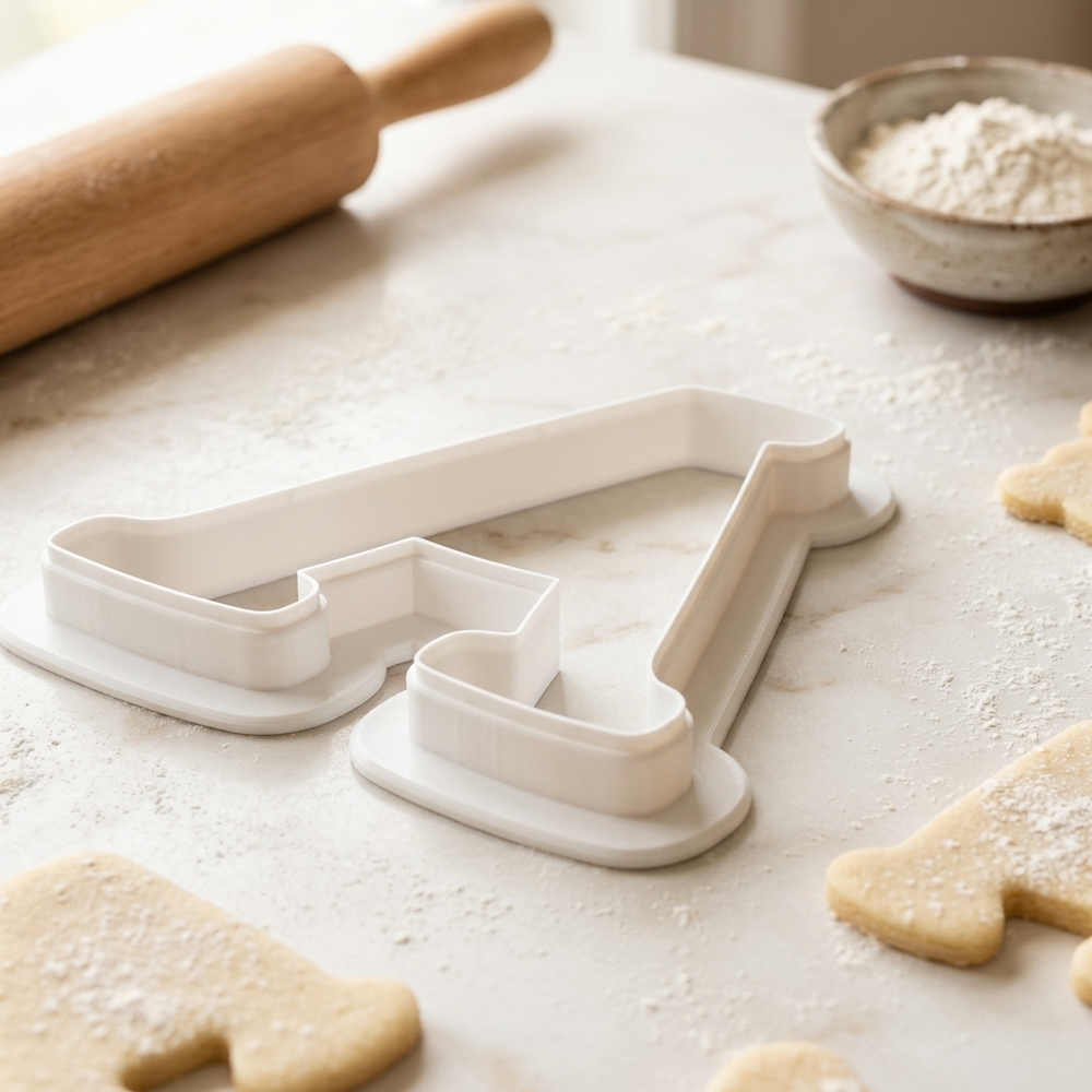 Elegant Letter A Cookie Cutter, 3D Printed Monogram Initial