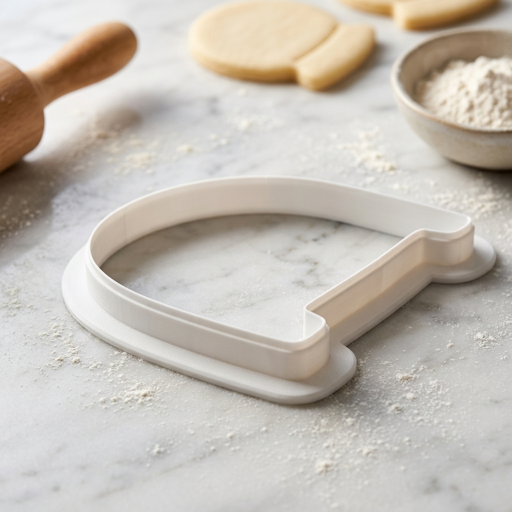 Elegant Letter D Cookie Cutter, 3D Printed Monogram Initial