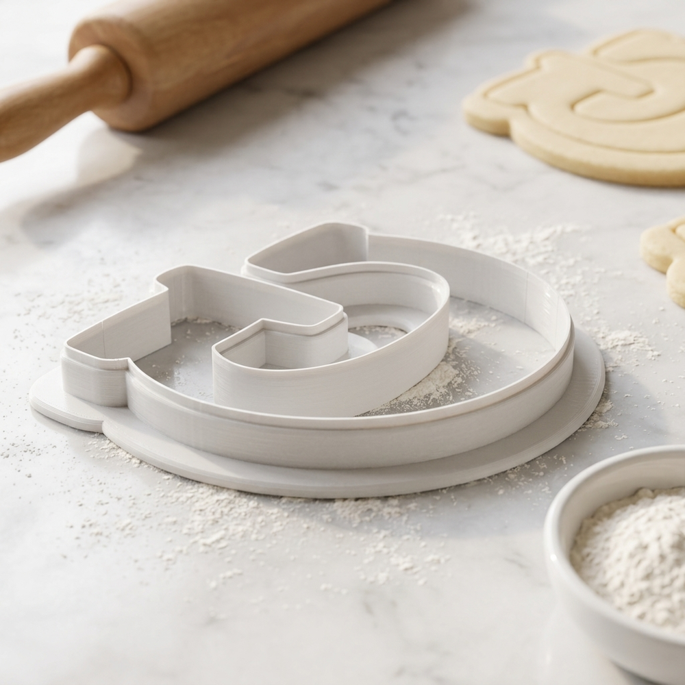 Elegant Letter G Cookie Cutter, 3D Printed Monogram Initial