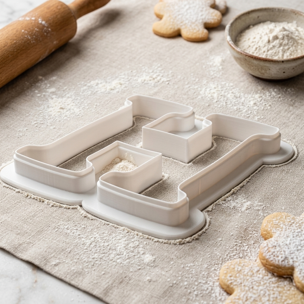 Elegant Letter H Cookie Cutter, 3D Printed Monogram Initial