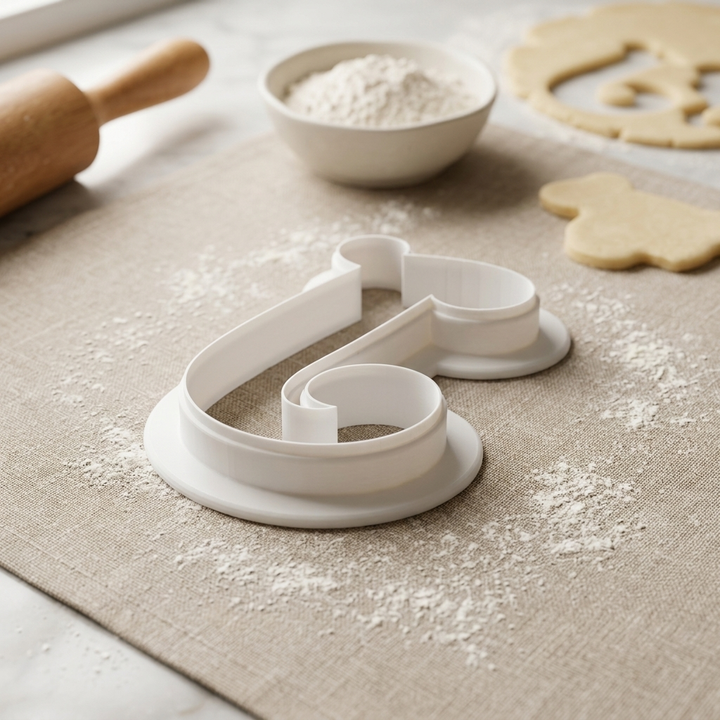 Elegant Letter J Cookie Cutter, 3D Printed Monogram Initial