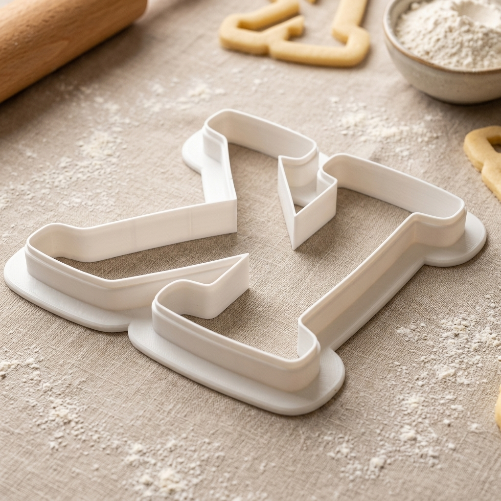 Elegant Letter K Cookie Cutter, 3D Printed Monogram Initial