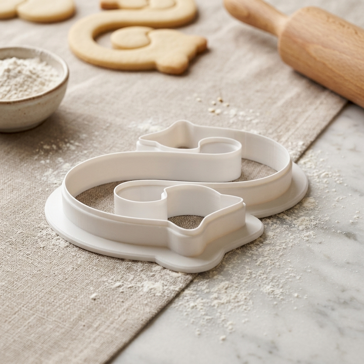 Elegant Letter S Cookie Cutter, 3D Printed Monogram Initial