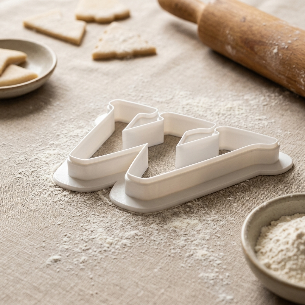 Elegant Letter W Cookie Cutter, 3D Printed Monogram Initial