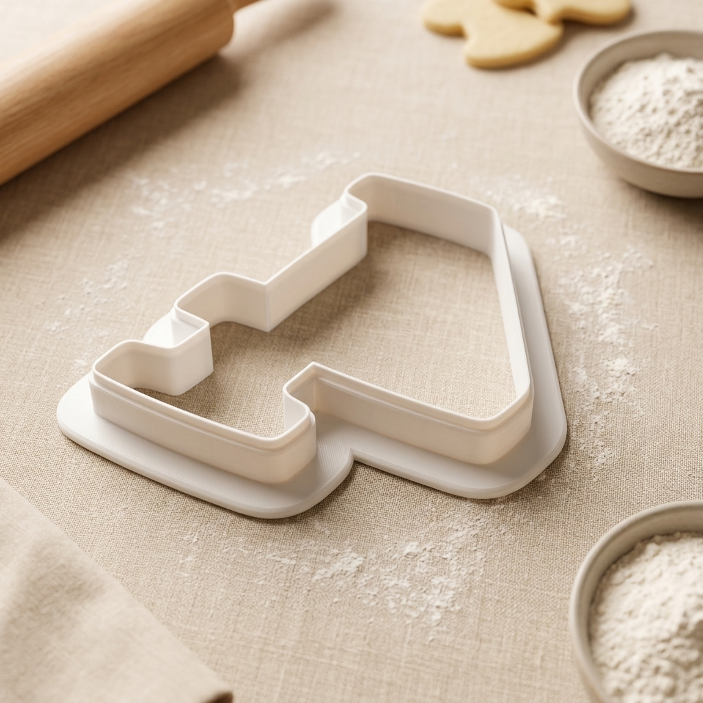 Elegant Number 4 Cookie Cutter, 3D Printed Birthday Age