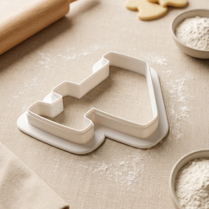 Elegant Number 4 Cookie Cutter, 3D Printed Birthday Age