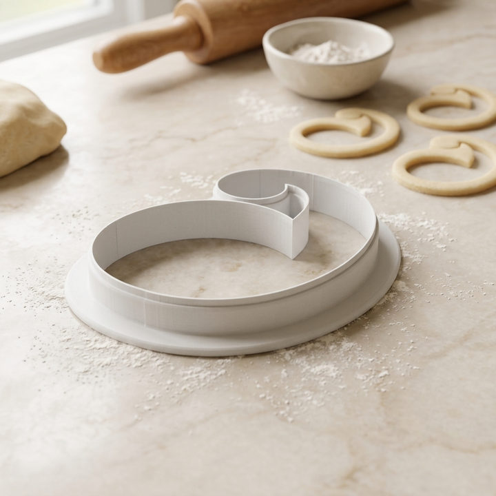 Elegant Number 6 Cookie Cutter, 3D Printed Birthday Age