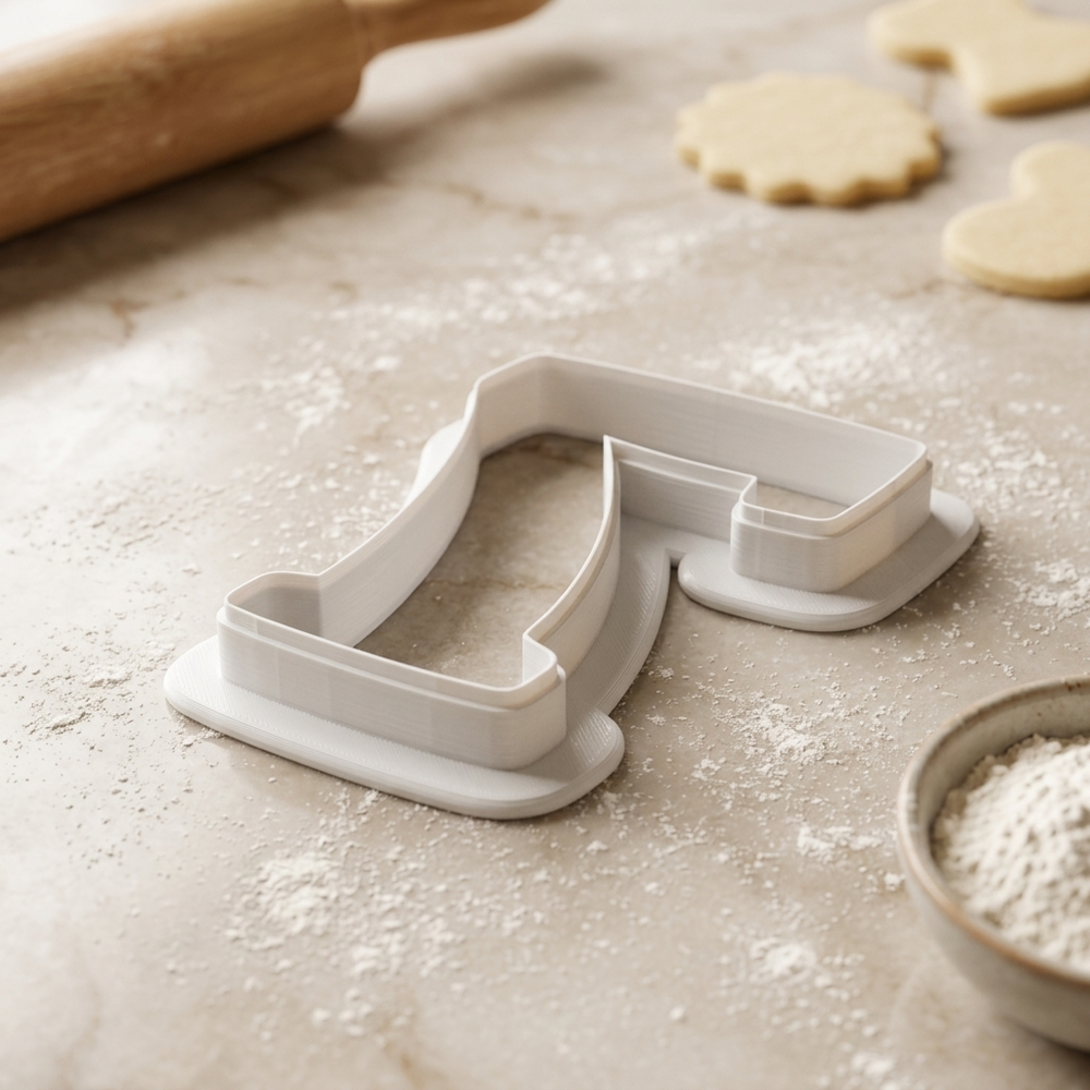 Elegant Number 7 Cookie Cutter, 3D Printed Birthday Age