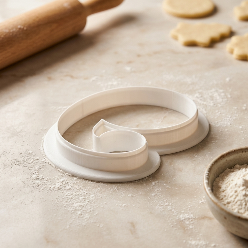 Elegant Number 9 Cookie Cutter, 3D Printed Birthday Age