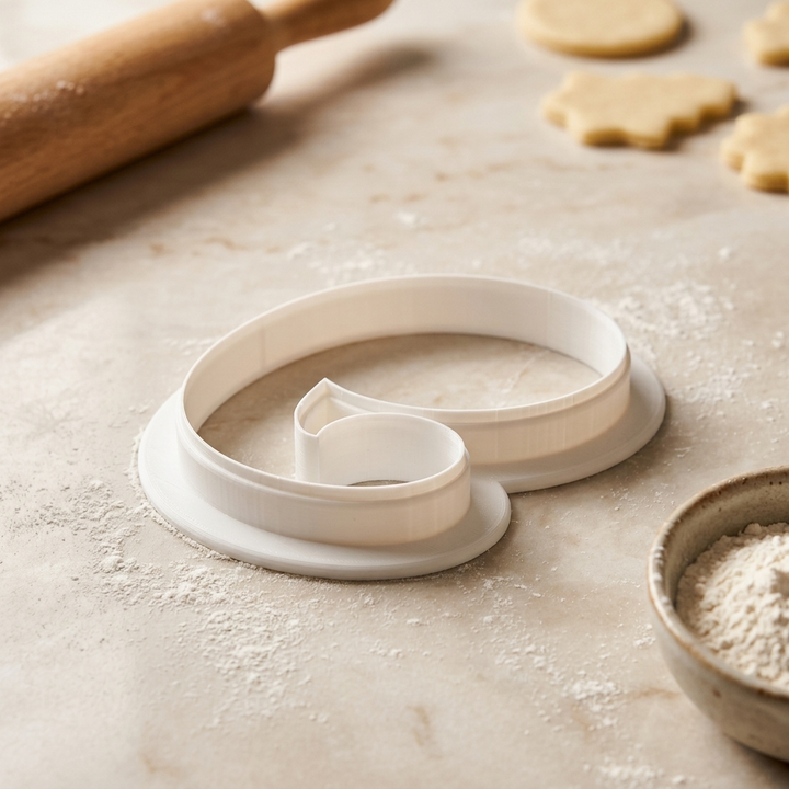 Elegant Number 9 Cookie Cutter, 3D Printed Birthday Age